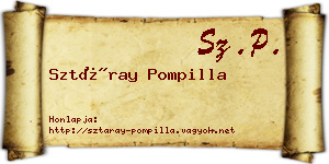 Sztáray Pompilla névjegykártya